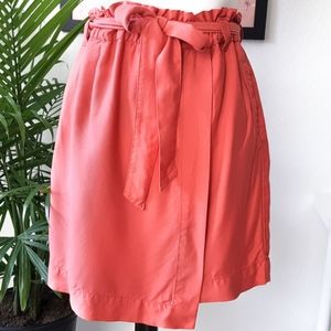 Loft | Coral Wrap Skirt (S)